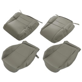 ANTUKO Leather Seat Cover Gray Driver Passenger Bottom Top Replacement for 2000-2007 Sequoia Tundra