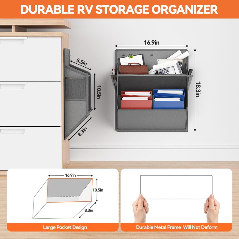 DEYILIAN 2 Pack RV Shoe Storage with Sticky Adhesive Tape,