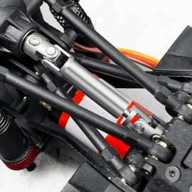 MOHERO 2Pcs Stainless Steel Driveshaft Front Rear Center Shaft for 1/18th Rock Crawler RedCat Ascent-18 Upgrade Parts