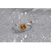 Qings November Birthstone Ring Adjustable Open Topaz Rings for Women