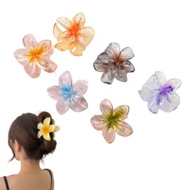 Traziewell 0717 Women's Hair Clip, Colourful Non-Slip Hair Clips, Decorative Hair Clips, Hair Accessories, Hair Styling Accessories for Women, Pack of 6