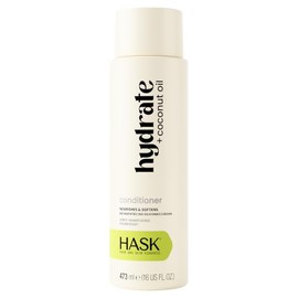 HASK, Hydrate + Coconut Oil, Acondicionador, Hidratación Profunda, Repara Cabello Seco, Suavidad y Brillo, 473 ML