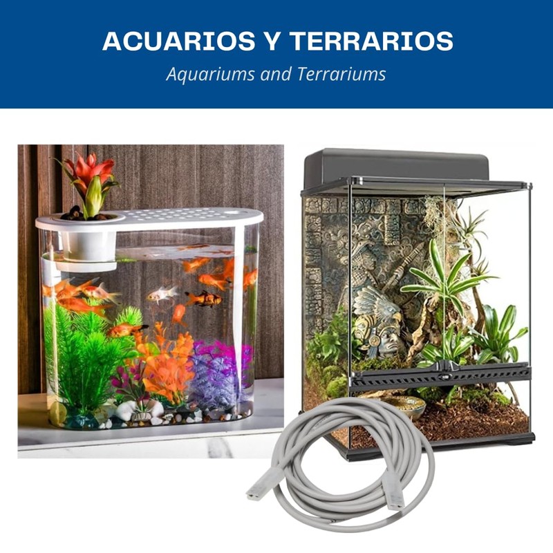 SPEEM Flexible Heating Cable Length 4m Moisture Resistant for Terrariums,