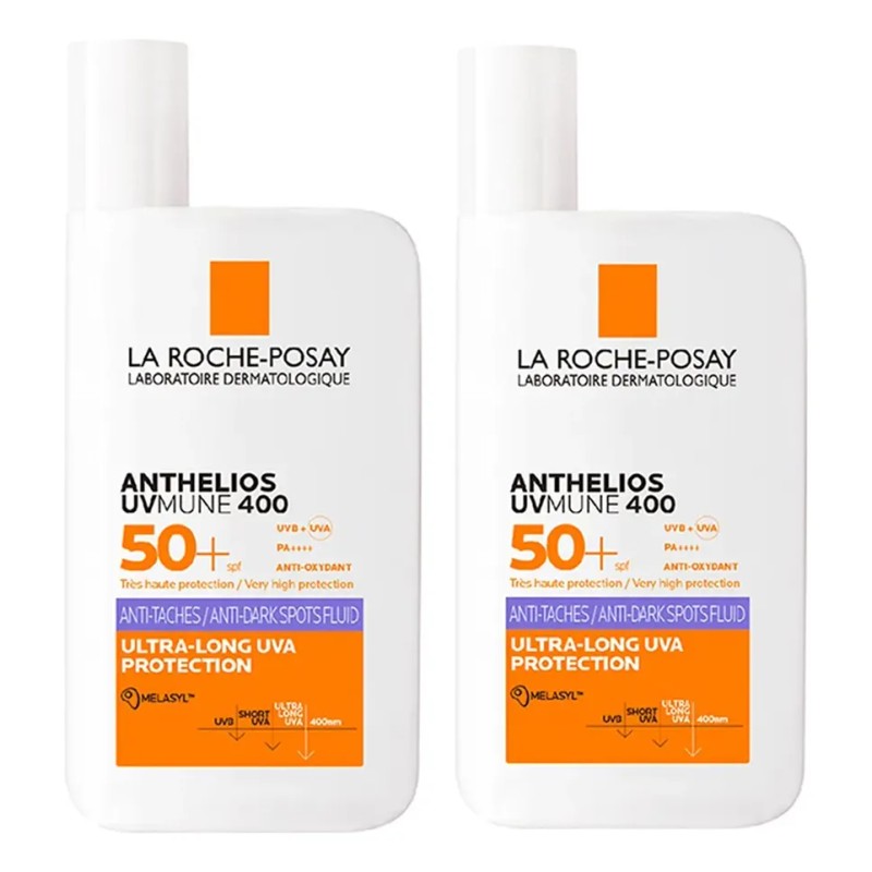 2pc La Roche Posay Anthelios Uvmune400 Fluido Antimanchas F5