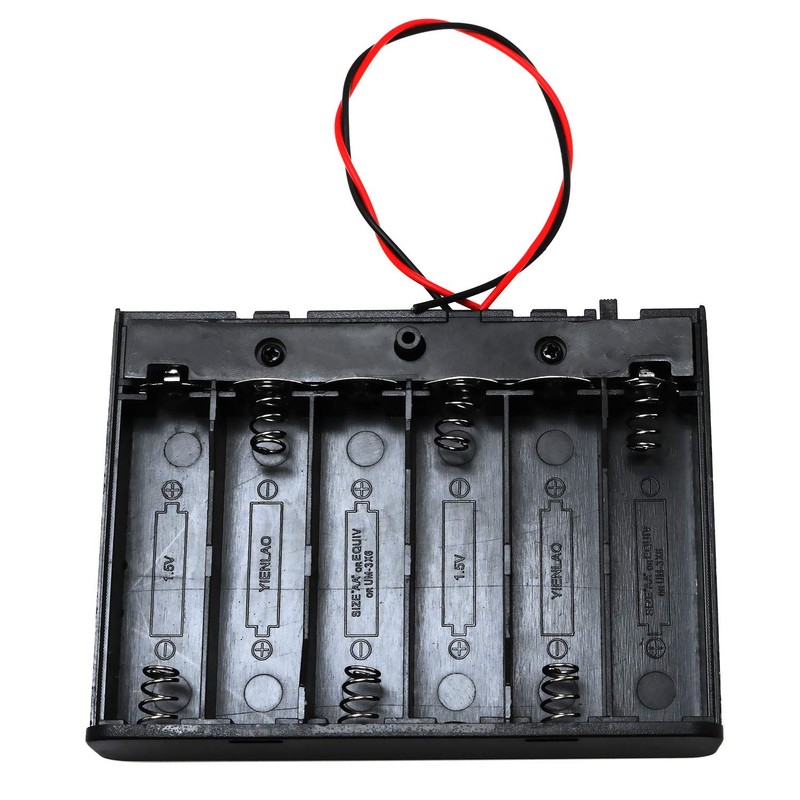 E-outstanding 9V Battery Holder 6X 1.5V AA Battery Storage Case