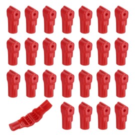 uxcell 50pcs Peg Hook Locks Stop Locks, 4mm ABS Pegboard Display Hook Security Lock, Anti Sweep Theft Stop Locks for Retail Shop and Shopping Center Pegboard Display, Red