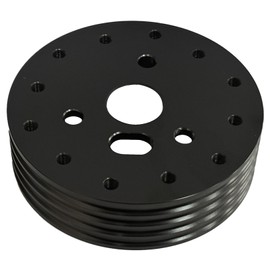 Motipudy 6 & 3 Hole Steering Wheel Adapter Replacement for 1" Steering Wheel Hub Adapter Conversion Spacer（Black）