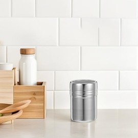 Ipetboom 2 Piezas Espolvoreador De Azúcar Glass De Acero Inoxidable Con Tapa Y Malla Fina Tamiz De Harina Y Cacao Para Repostería Postres Y Bebidas 2.