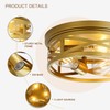 Jodauirt Gold Flush Mount Ceiling Light Fixture,3-Lights Hallway Ceiling Lighting,