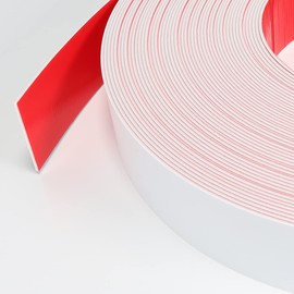 Window Strip, Matte White, 1 Roll, Width 50 mm, Flat Strip, Profile Strip, End Strip, Plastic Strip, Trim, Edge Protection, Wall Protection, Brand: Kraftboss