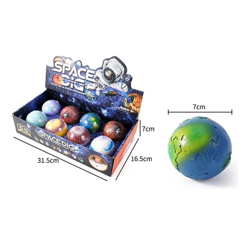 FLETANGO Excavation Set Solar System, Minerals and Crystals for Children