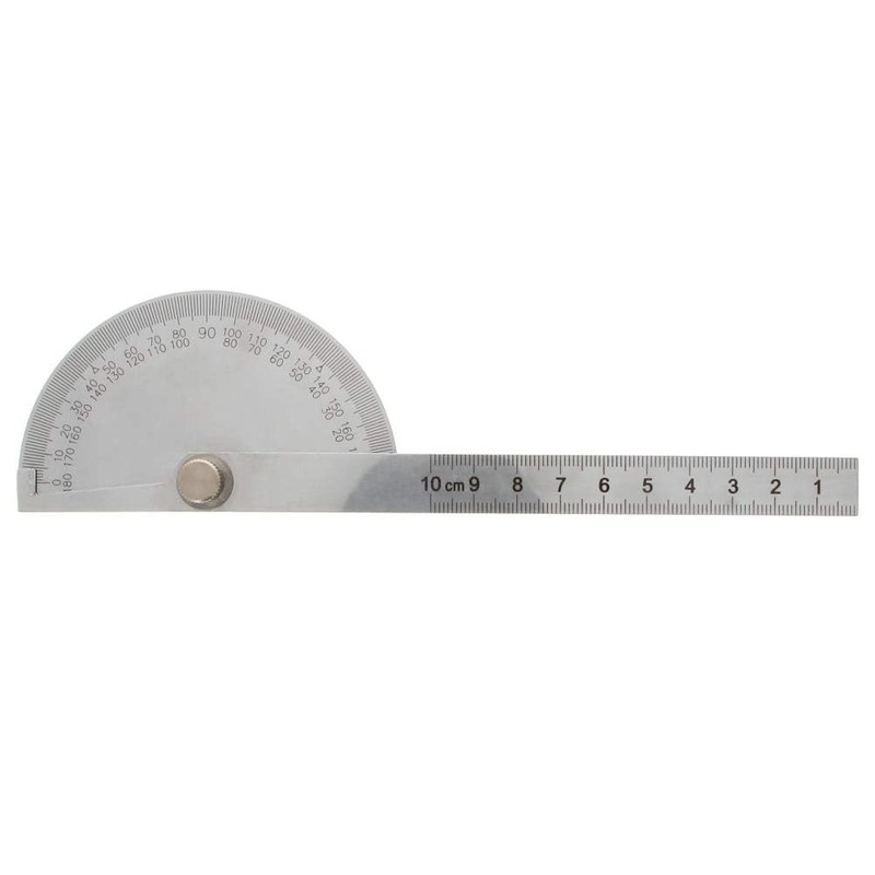 Utoolmart Stainless Steel Protractor 180 Degrees Round Head Angle Finder