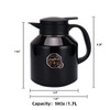 1.7L Stainless Steel Vacuum Insulated Thermos, 58 Oz | Black