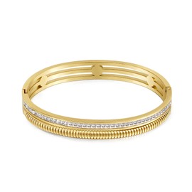 Joo&Rind Women's Gold Bracelet, Bamboo Knot Bracelets, 18 K Gold-Plated Stainless Steel Bracelet, Women's Wrap Bracelet, Gifts for Women, Stainless Steel, No gems