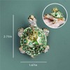 Mom-Baby Turtle Trinket Boxes Hinged,Sparkling Crystal Jeweled Tortoise Figurines Collectible