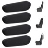 4 Pieces Universal Black Elastic Car Armrest Covers, Front Seat