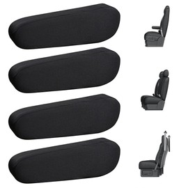 4 Pieces Universal Black Elastic Car Armrest Covers, Front Seat Armrest Covers for Most Vehicles, SUVs
