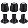 Coolfell Metal Matte Black Shower Knob 3 Piece Replacement, Compatible