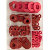170pcs Red Fibre Washers Assortment Kit, Multi-Size Plumbing Gaskets Set