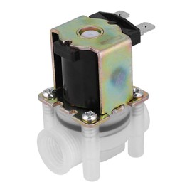 Water Inlet Solenoid Valve, G1/4 Inch NC Plastic Solenoid Valve Normally Closed Water Inlet Valve AC 220V