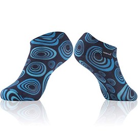 RANDY SUN Ultra-Thin 100% Waterproof Socks, Breathable Unisex Running Hiking Cycling Fishing Women and Men Golf Socks Gift, 1 Pair-Sky&Navy-No Show Socks,Medium