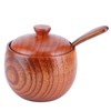 Wooden Spice Container, Salt Box with Lid, Spoon, Vintage Spice