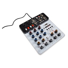 Citronic | Q-PAD Compact Mini Mixer With USB/Bluetooth/MP3: Versatile Connectivity, Professional Audio Quality, Portable Design, Integrated USB Interface, User-Friendly Controls