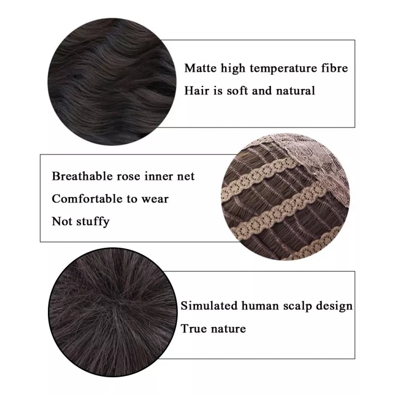 Jorla Peluca De Muchacha Largo Rizos Multicolor Pelo Conveniente