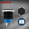 DaierTek - Interruptor de Botón Pulsador de 22 mm, Impermeable,