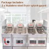 Ferraycle 2 Packs Stainless Steel Fryer Splash Guard Commercial Side
