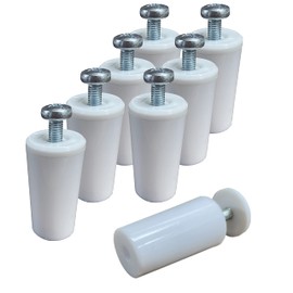 8 White Roller Shutter Stops 40 mm for PVC Roller Shutters Each Roller Shutter Stopper Contains Everything Necessary for Assembly, Washers and Screws