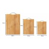 TH2010 Paquete 3pz Tabla De Bambú Madera Para Picar Alimentos