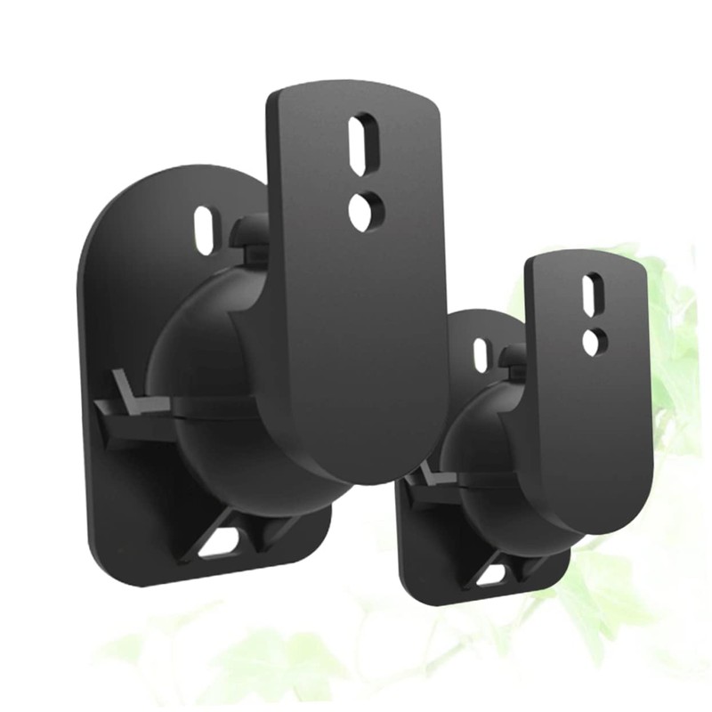 SHINEOFI 1 Pair Black Surround Sound Speaker Wall Mount Brackets