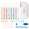 Ruidi 8 Pcs Crochet Hooks Set,High Quality Colored Crystal Handle