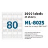 MACO Laser/Ink Jet White Return Address Labels, 1/2 x 1-3/4