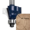 sourcing map 2pcs Roundover Router Bit 1/4 Shank 3/16" Radius