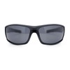Mens Polarized Biker Wrap Around Plastic Rectangle Sport Sunglasses (shiny