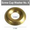 TERF® 100 Pcs Brass Plated Screw Cup Washer Size No.