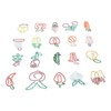 100PCS Set Marking Document Organizing Clip Multiple Cute Shapes Metal