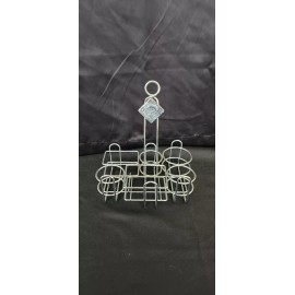 Tabasco (5) Tabasco Pepper Sauce Chrome Wire Condiment Holder 6 Bottle Caddy  Restaurant