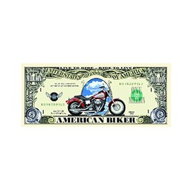 American Biker Million Dollar Bill - Pack of 10 Bills - Fun Gift For Those Who Live To Ride And Ride To Live