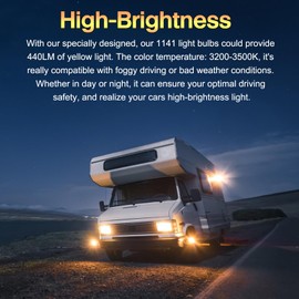 Eliteemo 10 Pack 1141 LED Bulbs, RV and Auto Backup Light, Replacement for Camper Lights, Single Contact, Compatible with Standard Cars, RV and Camper