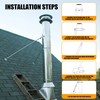 Extended Roof Chimney Support Bracket Compatible with Chimney Pipes 6"-15"