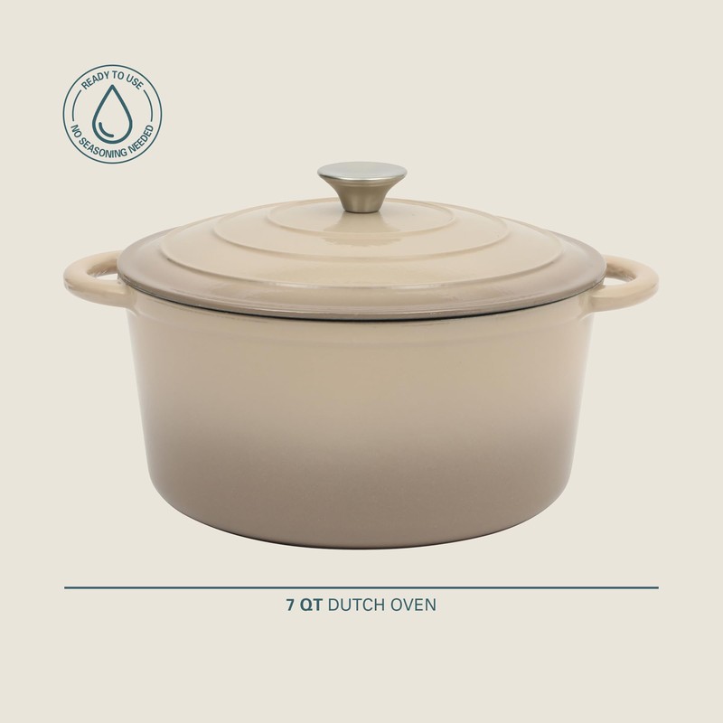 Gibson Home Addlestone 7 Qt Enameled Cast Iron Dutch Oven