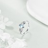 ONEFINITY Leaf Ring 925 Sterling Silver Moonstone Leaf Ring Promise