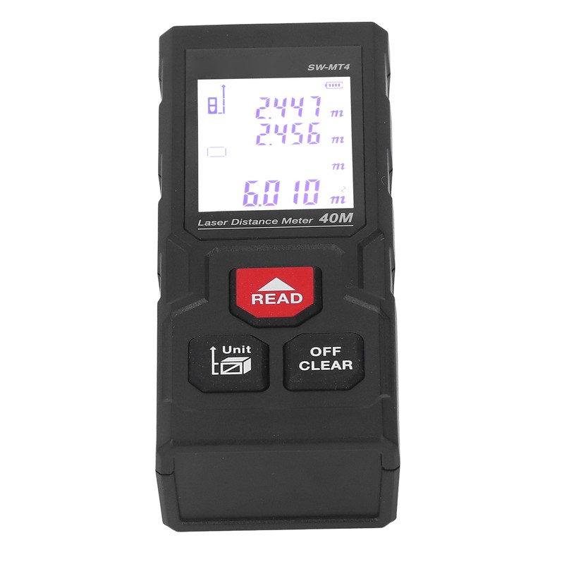 Laser Distance Meter Millimeter Level Accuracy 40m Range Red Light