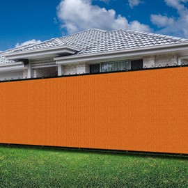 Goleray Privacy Screen Fence Panels 2'x33'Outside Screen Fencing Patio Cover 180GSM UV Potected Fence Cover for Commercial Garden Backyard Balcony Deck, Orange