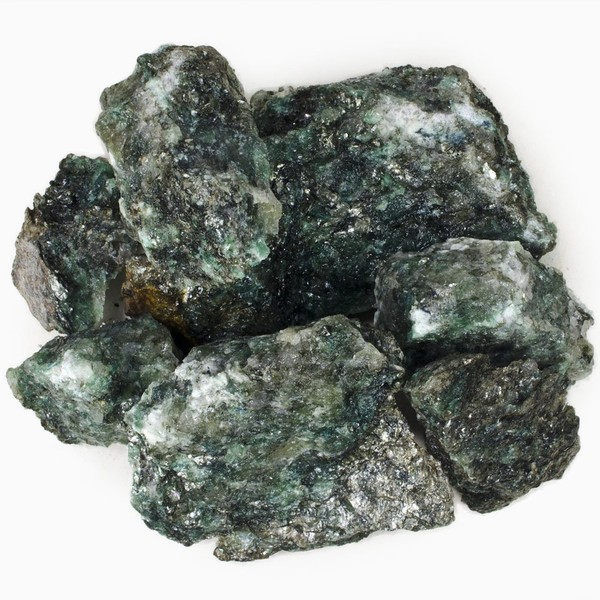 Hypnotic Gems Materials: 3 lbs Rare India Emerald Stones in Matrix - Raw Rough Natural Crystals for Cabbing, Tumbling, Lapidary, Polishing, Wire Wrapping, Wicca & Reiki Crystal Healing