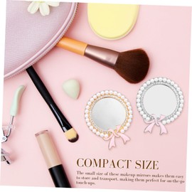 Ipetboom 2 Compact Round Mirrors Portable Makeup Mirrors for Purse Travel DIY Projects and Home Decor