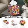 Floral Blooming Tissue Box Cover Square,Tissue Box Holder with Belt